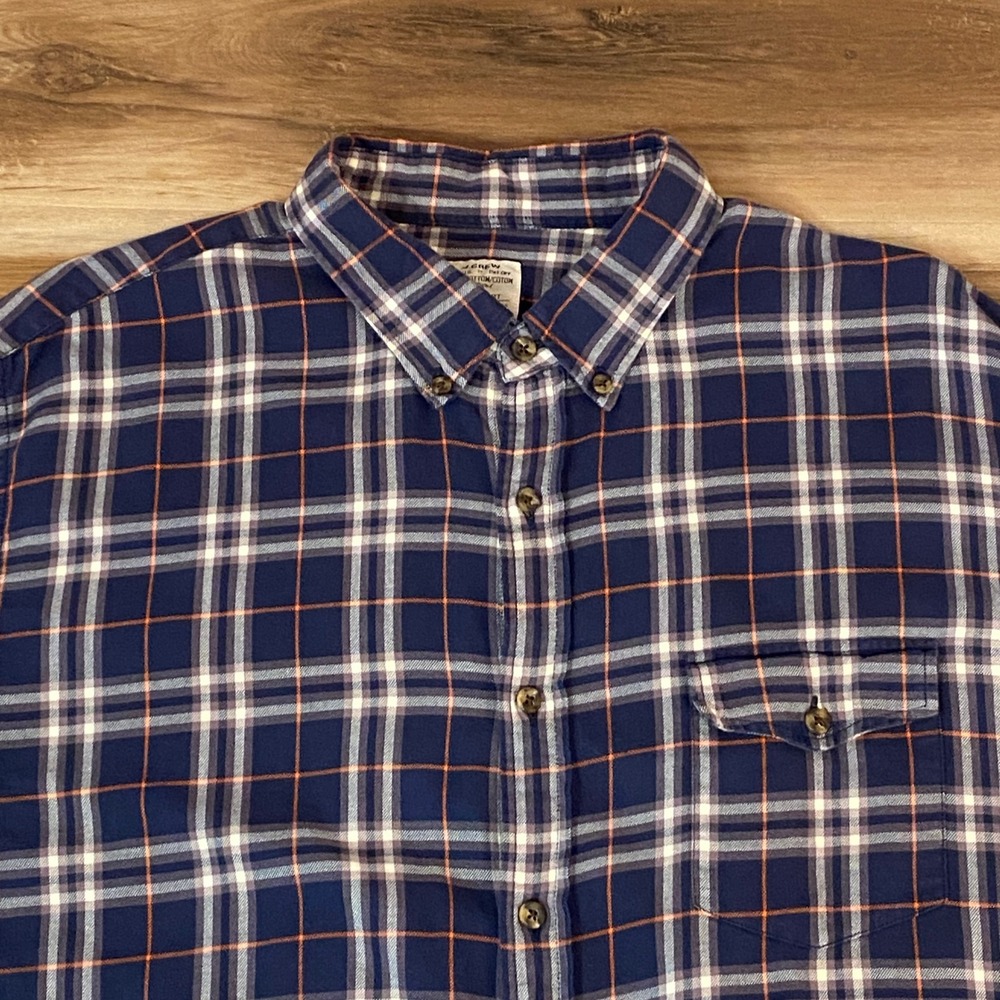 J Crew Workshirt Mens XL Flannel Shirt Button Down Plaid Cotton‎ Casual